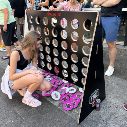 Connect 4 game at WNBA Launch Party