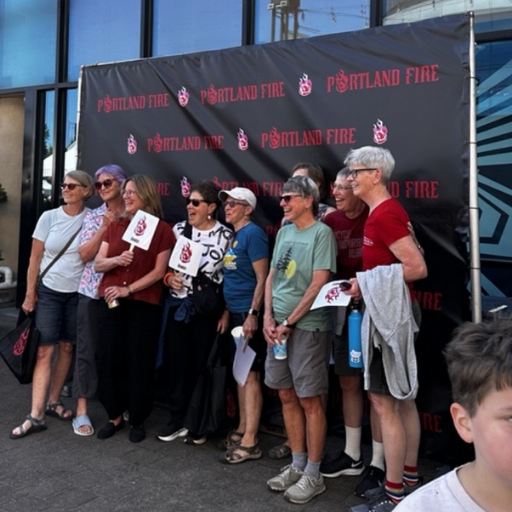 Group photo at WNBA Launch Party