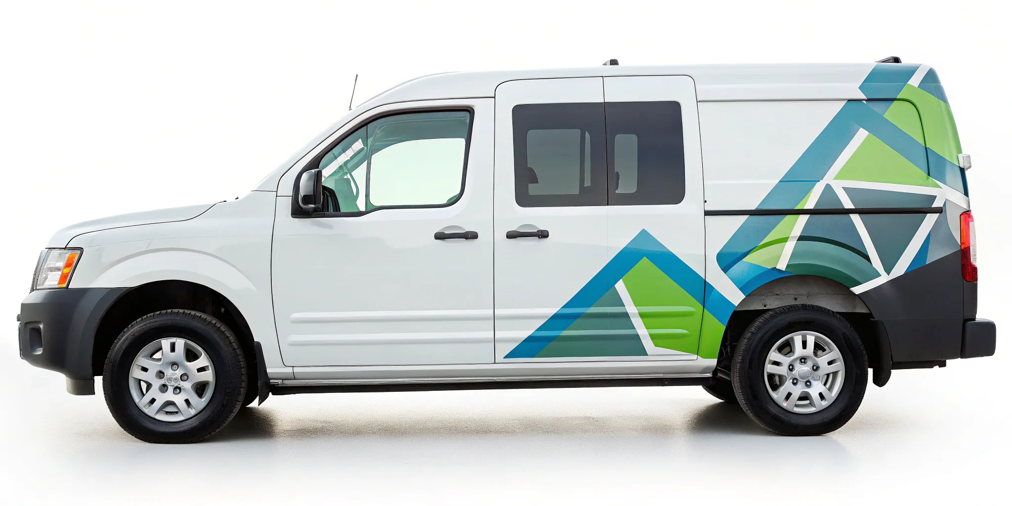 Fleet vehicle with professional graphics and a full wrap for business branding.