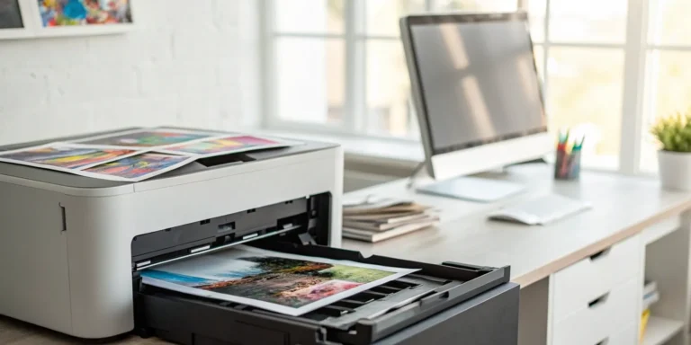 Office printer used for business print management to increase efficiency and control costs.