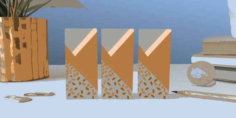 A stack of custom 4x9 marketing cards from a professional printing service.