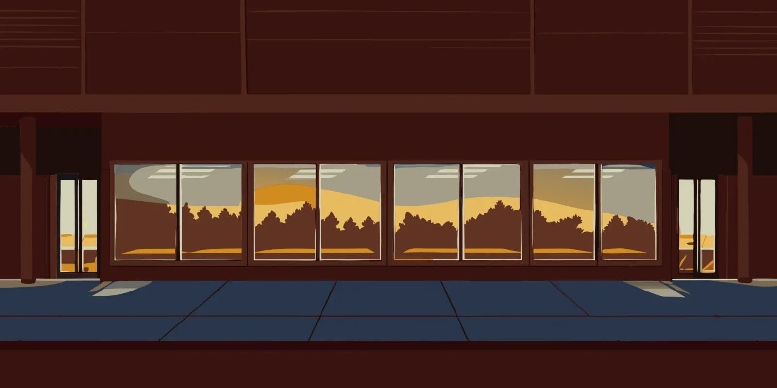 A creative storefront using bold, colorful window graphics to stand out and attract customers.