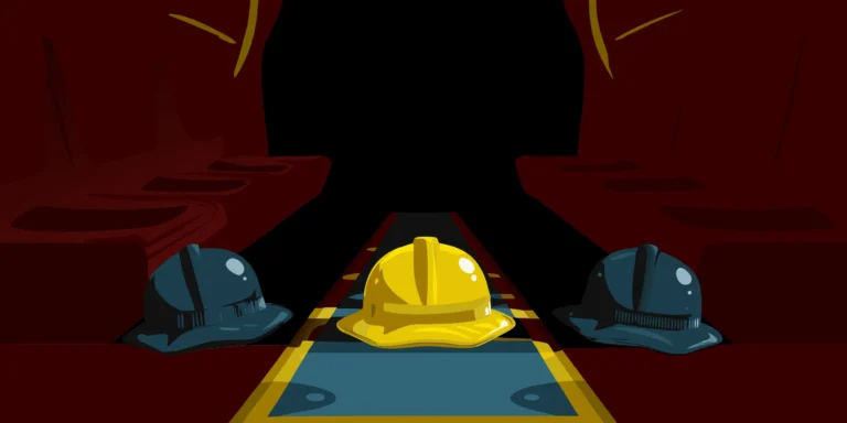 Safety helmets on a bench symbolizing the importance of safety signs for students.