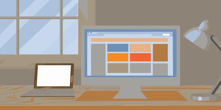 A person uses a custom banner maker online to create a new design.