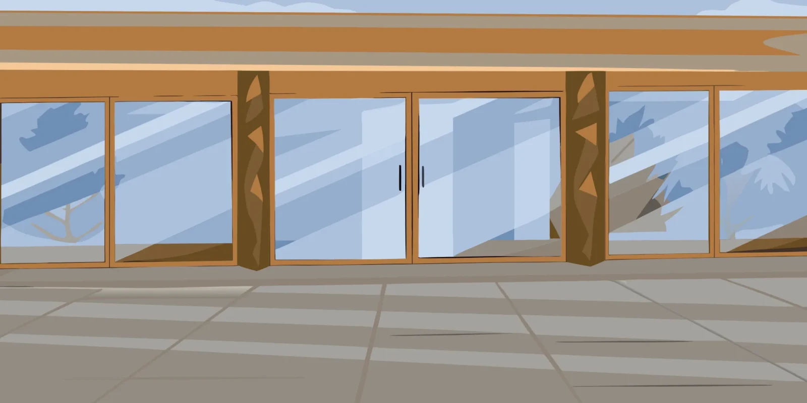 Custom window decals for a business featuring a brand logo on a glass storefront.