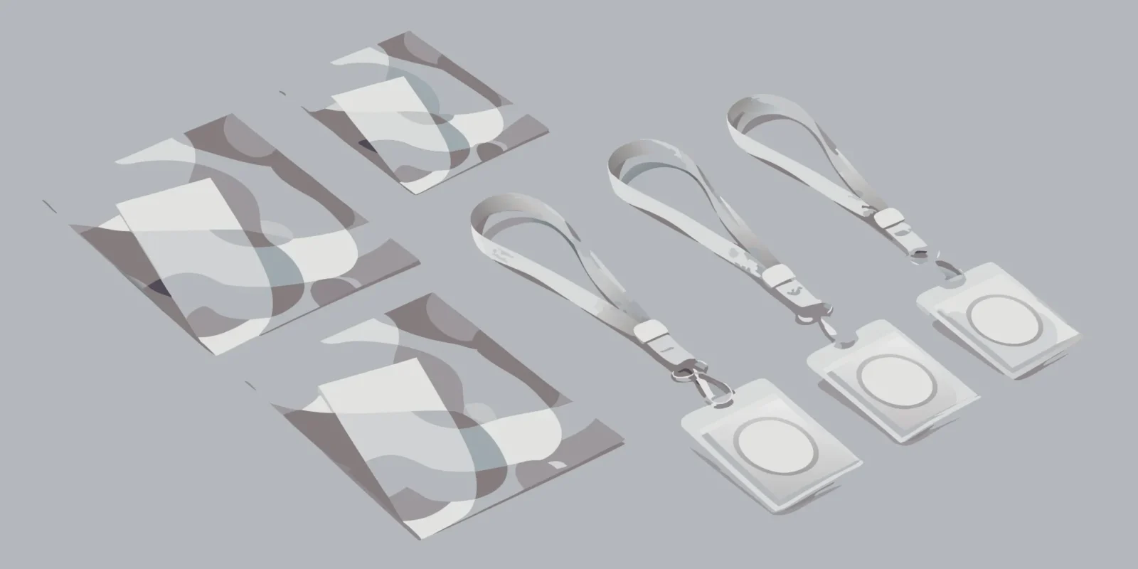 Branded lanyards and badges used as marketing collateral for events.