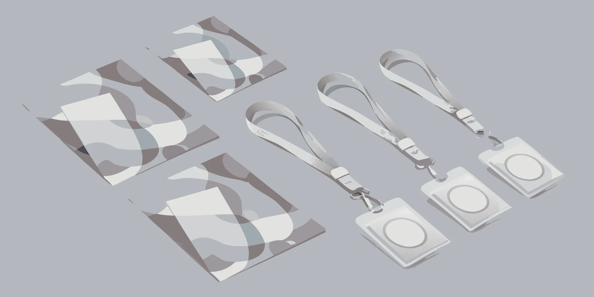 Branded lanyards and badges used as marketing collateral for events.