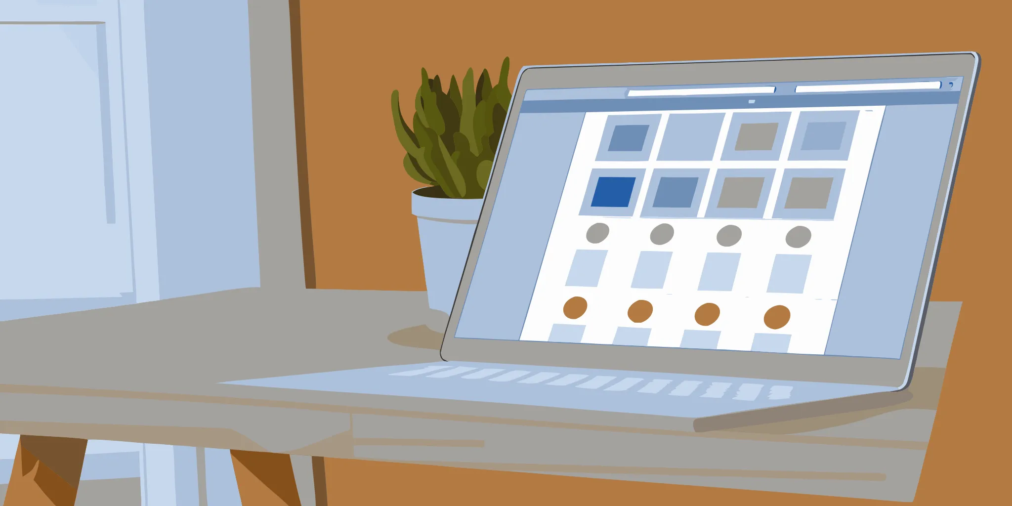 Ordering custom envelopes online on a laptop.