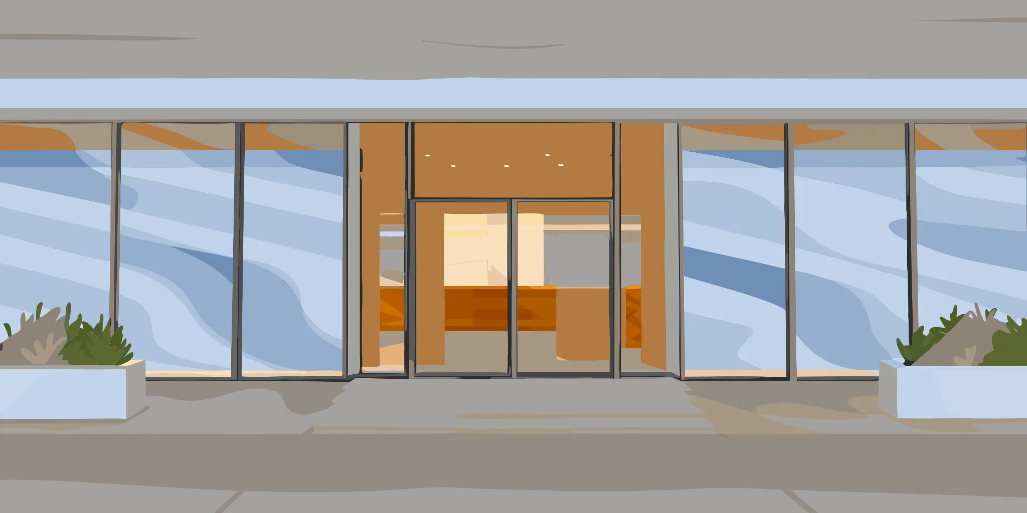 The best window graphics for a business, shown on a modern glass storefront.