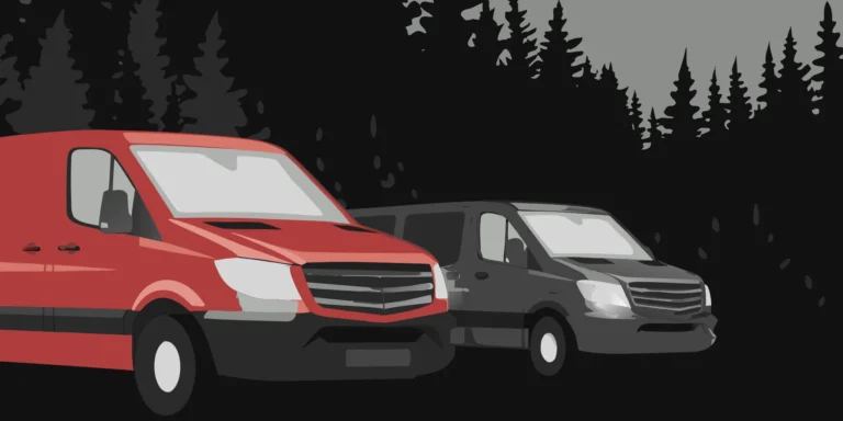 Business vans with partial and full vehicle wraps