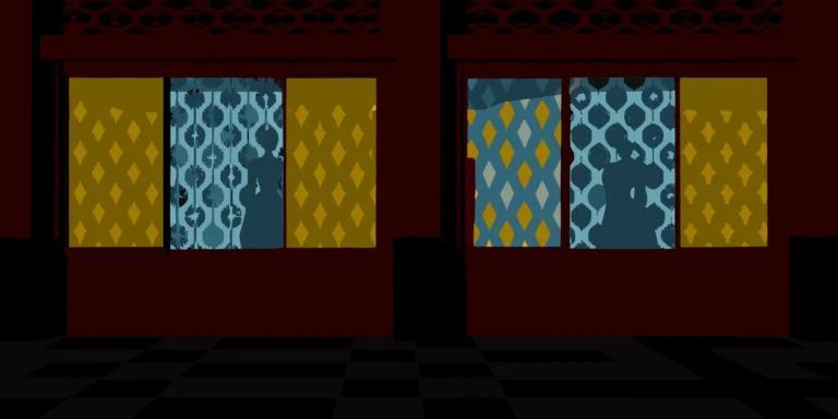 Storefront comparing perforated window vinyl and window cling