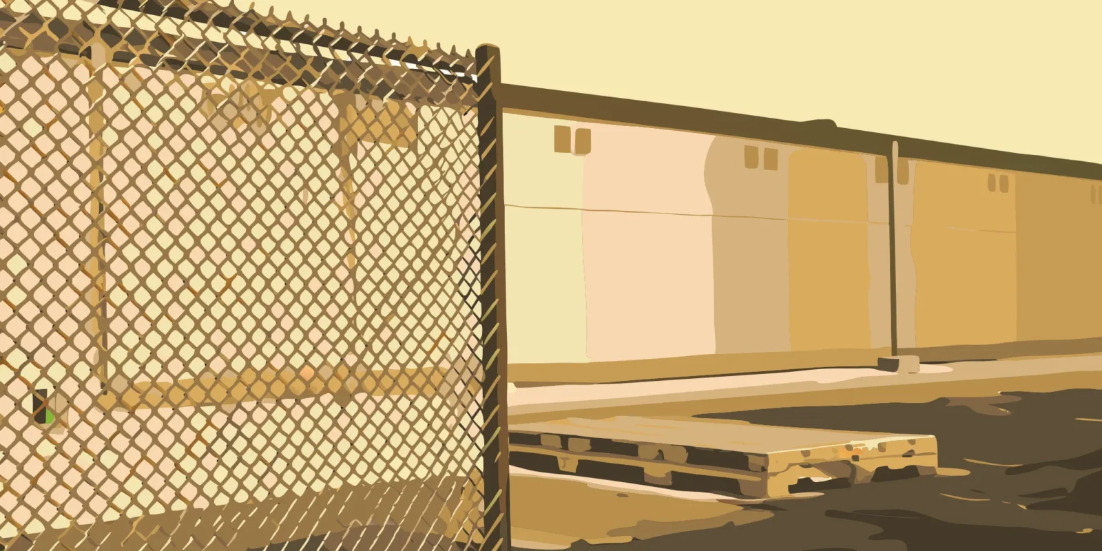 Vinyl and mesh banners displayed at a commercial site
