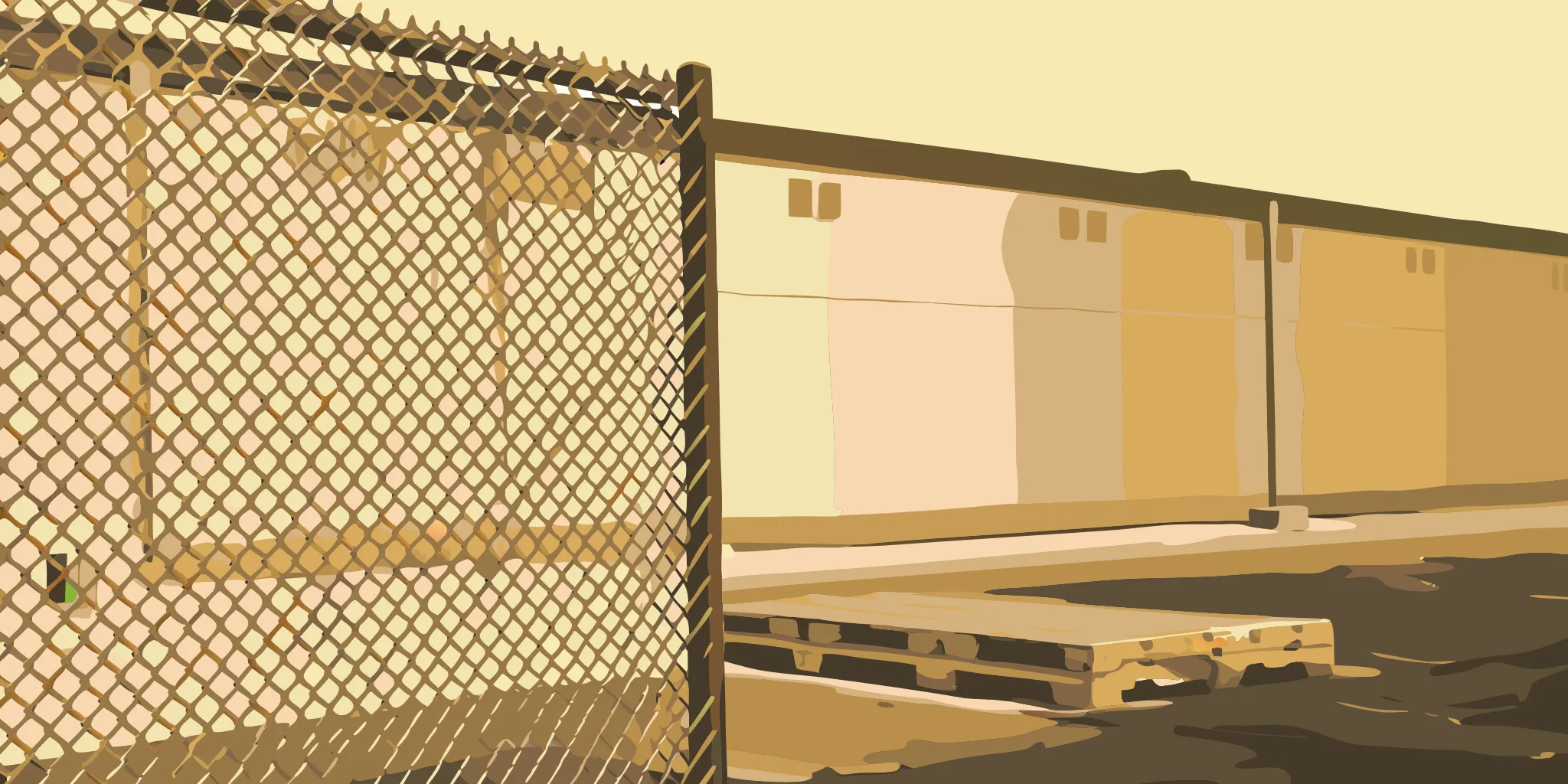 Vinyl and mesh banners displayed at a commercial site